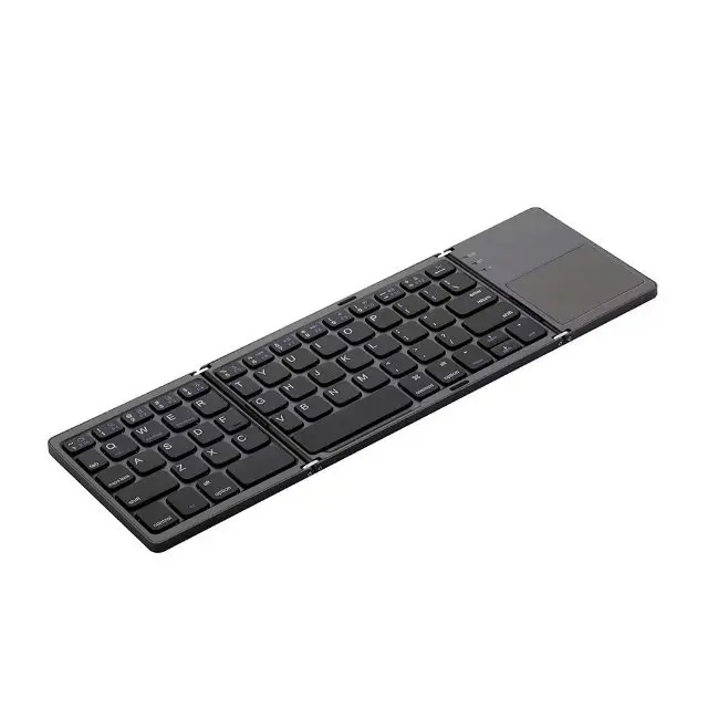 Folding Touch Wireless Bluetooth Keyboard Aluminum Foldable Universal Travel Keypad for iphone ipad PC tablet samsung amazon 1__ICO4666 (7)