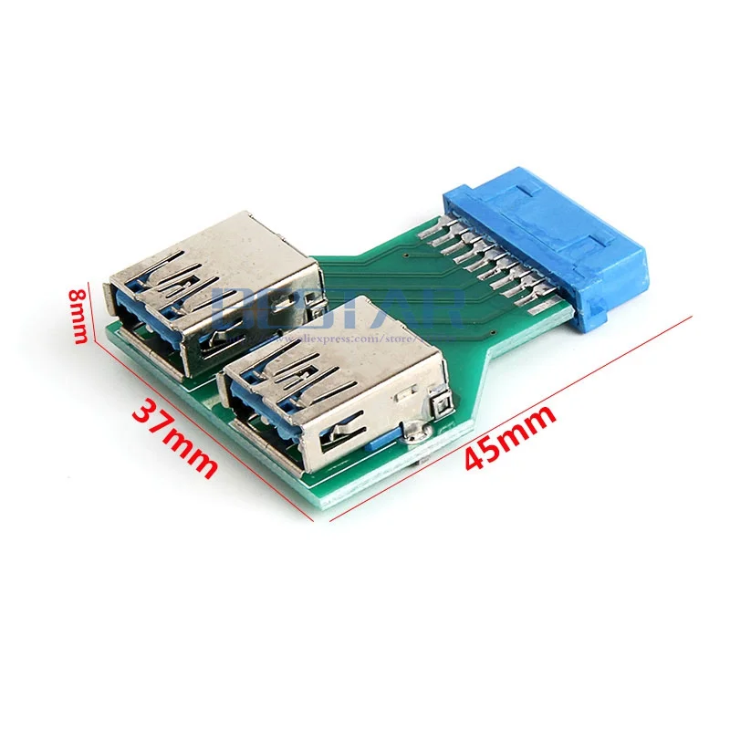 20Pin к двойной USB 3 0 адаптер настольная материнская плата 19 Pin / 20 pin 2 портам A