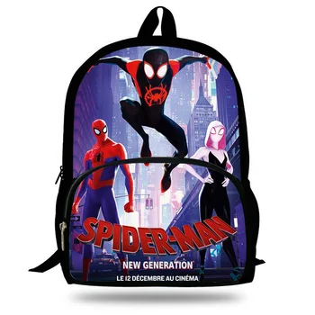 

New 16 inch Spider people 3D Print Kids Backpack School Bag For Teenage Boy Girls Shoulder Bag Children Backpack