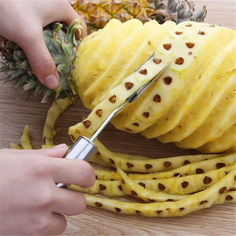 Creative 1pc Pineapple Slicer Stainless Steel Pineapple Eye Peeler Pineapple Seed Remover Knife Fruit Tools