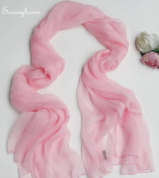 Чистый Одеяло шелк длинная детская шарф натурального шелка пашмины и Шаль Розовый тонкие летние призвание пляж Обёрточная бумага новорожденного шифон хиджаб
