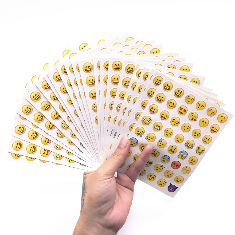 

50 Sheet 48 Stickers Hot Popular Sticker 48 Emoji Smile Face Stickers For Notebook, Message Twitter Large Viny Instagram