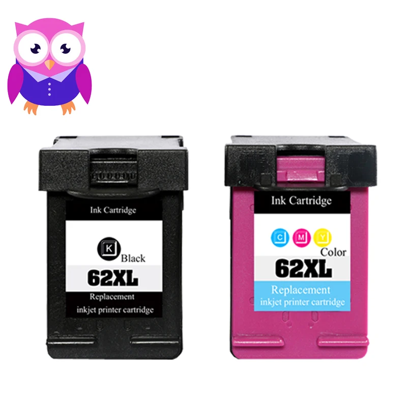 62XL Refilled Ink Cartridge Replacement for HP 62 XL cartridge for HP