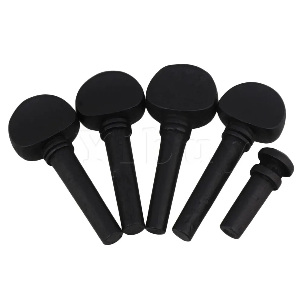 

Yibuy Black Ebony 1/2 Violin Tuning Pegs with Tail End Pin 51 x 20mm