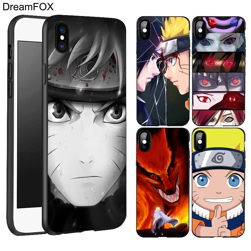 DREAMFOX L582 Fashion Naruto Black Soft TPU Silicone Case Cover For