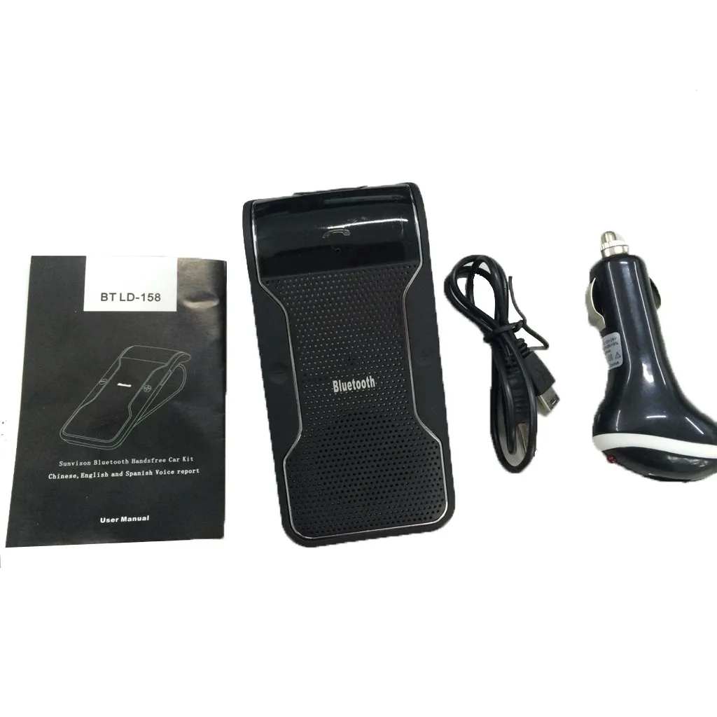 Автомобильный беспроводной bluetooth-динамик телефона с солнцезащитным козырьком для мобильного телефона для Iphone, громкой связи, Bluetooth, автомобильный комплект Aux Bluetooth