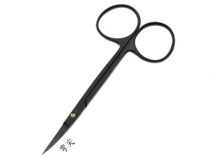 Двойной инструмент для век, ножницы для красоты из нержавеющей стали, хирургические ножницы с черной ручкой, офтальмологические ножницы