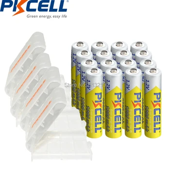 

16PCS PKCELL 1.2V Ni-MH pilas Rechargeable aaa Battery aaa battery 1000MAH and 4pcs battery holder box for AA/AAA batteries