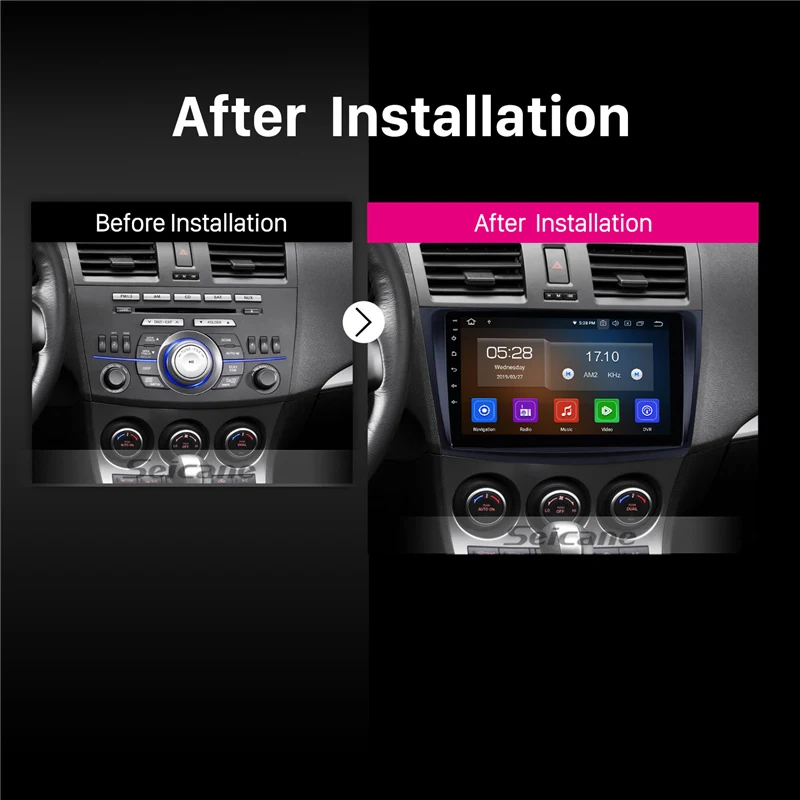 Sale Seicane 9 inch Car Multimedia Player For 2009 2010 2011 2012 Mazda 3 Axela HD Touch Screen Android 9.0  GPS Navigation System 5