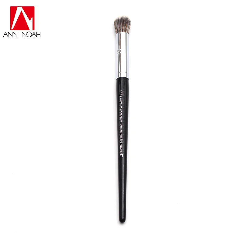 

Professional Black Long Wood Handle Short Synthetic Fiber 57 Unique Round Pro Air Concealer Brush