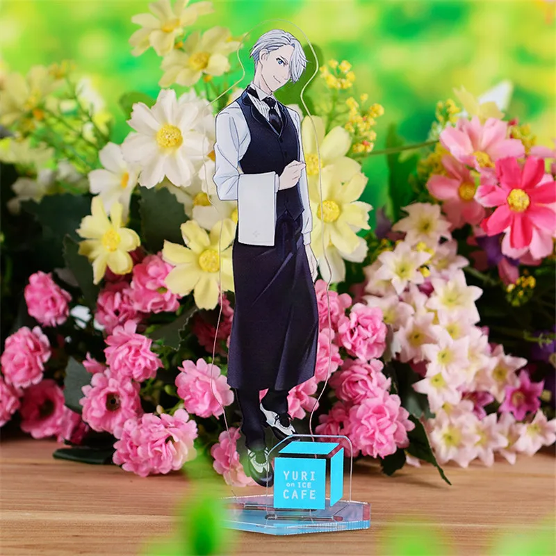 Юри на льду рисунок акриловая Игрушка Аниме Katsuki Виктор Никифоров Юрий плисецкий модель стенд для куклы 15 см для подарка