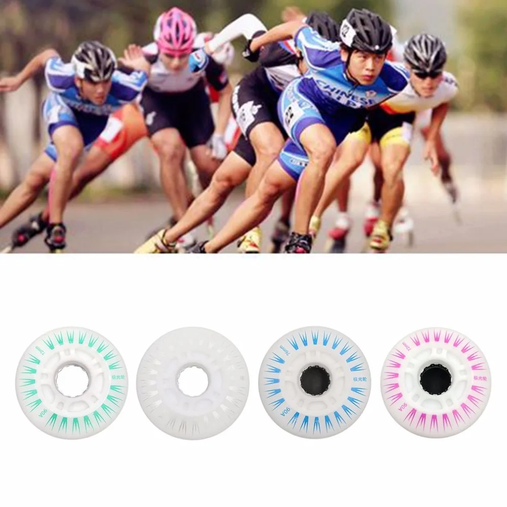 LED فلاش عجلة سرعة التزلج أحذية صلابة الكبح عجلات مضمنة التزلج ل Led بكرة عجلات