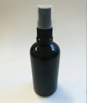 

100pcs wholesale 100ml black glass bottle with black sprayer , 100ml black glass perfume bottle with spay mist lid