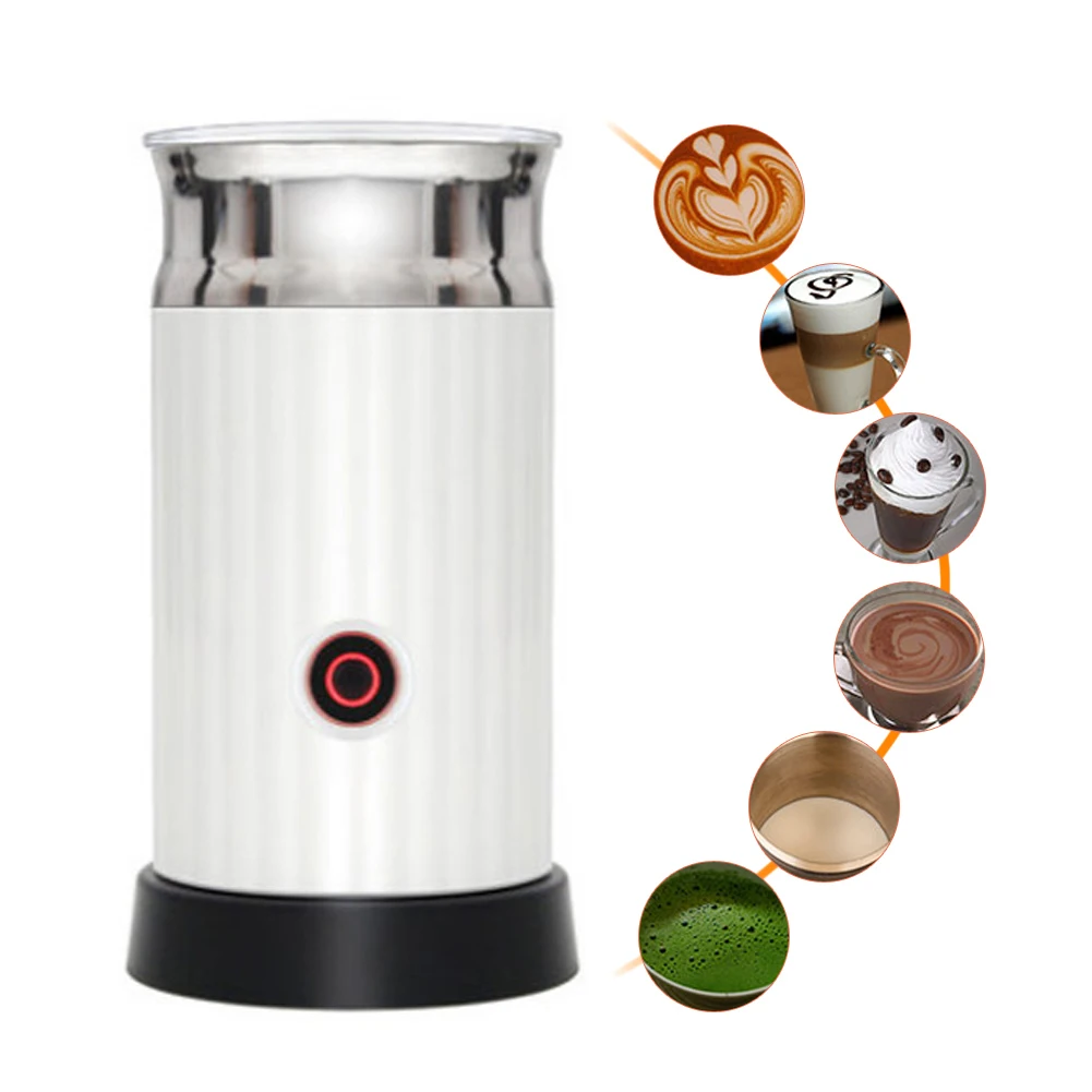 

Electric Coffee Milk Foam Machine Automatic Hot/cool Milk Frother Machine Stainless Steel Container Soft Cappuccino Foam Maker
