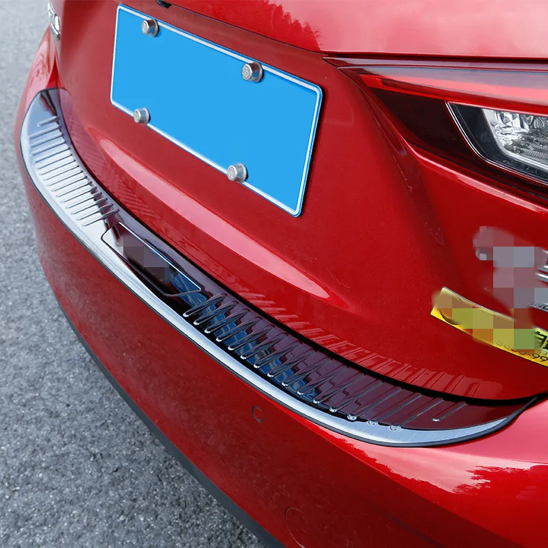 Для Mazda 3 axela 2014 2017 нержавеющая сталь внешняя и Задняя Крышка багажника Накладка