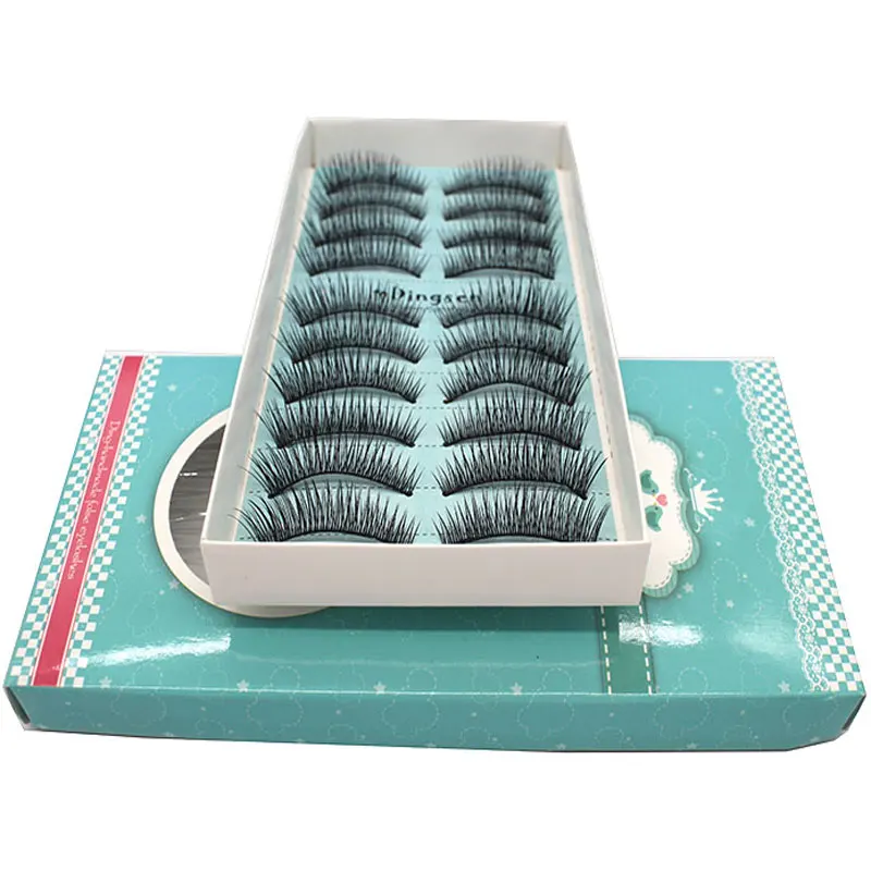

10Pair Long Cross Fake Eyelashes Makeup Soft False Eye Lashes Extension Beauty False Eyelashes For Building Make Up Tools Cilios