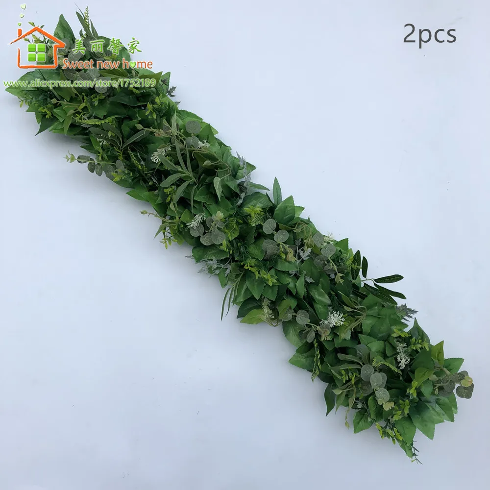 

10pcs/lot Artificial Grass Wall Flower Row Arch Table Runner for Wedding Flower Wall Party Road Lead 3D DIY