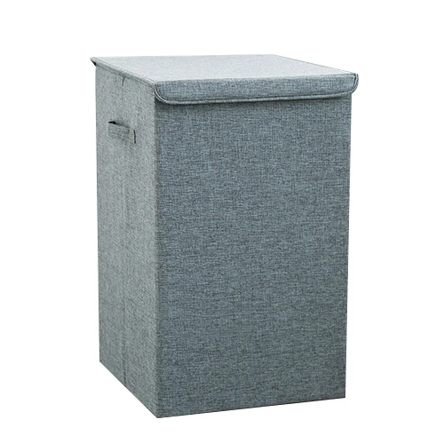 Складная коробка для хранения одежды с крышкой нижнее белье Носки Органайзер большая корзина для хранения белья шкаф выдвижные ящики - Цвет: Gray