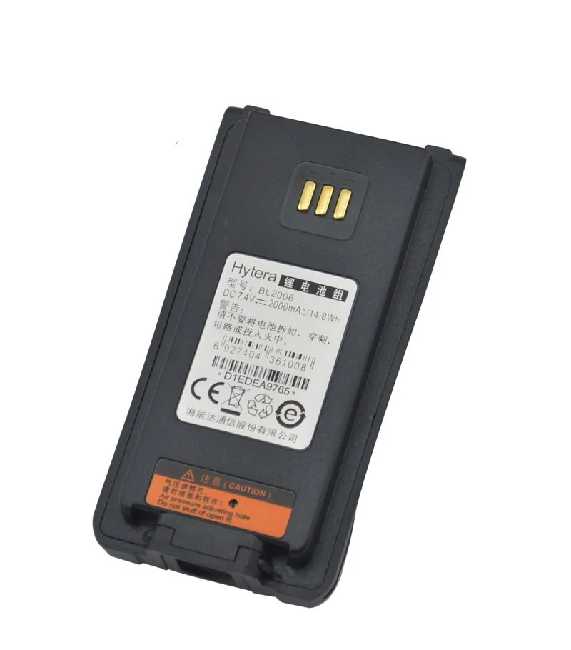 Hytera BL2006 7,4 V 2000 mAh литий-ионная аккумуляторная батарея для Hytera PD700 PD780G PD700G PD780 цифровой портативный двухстороннее радио