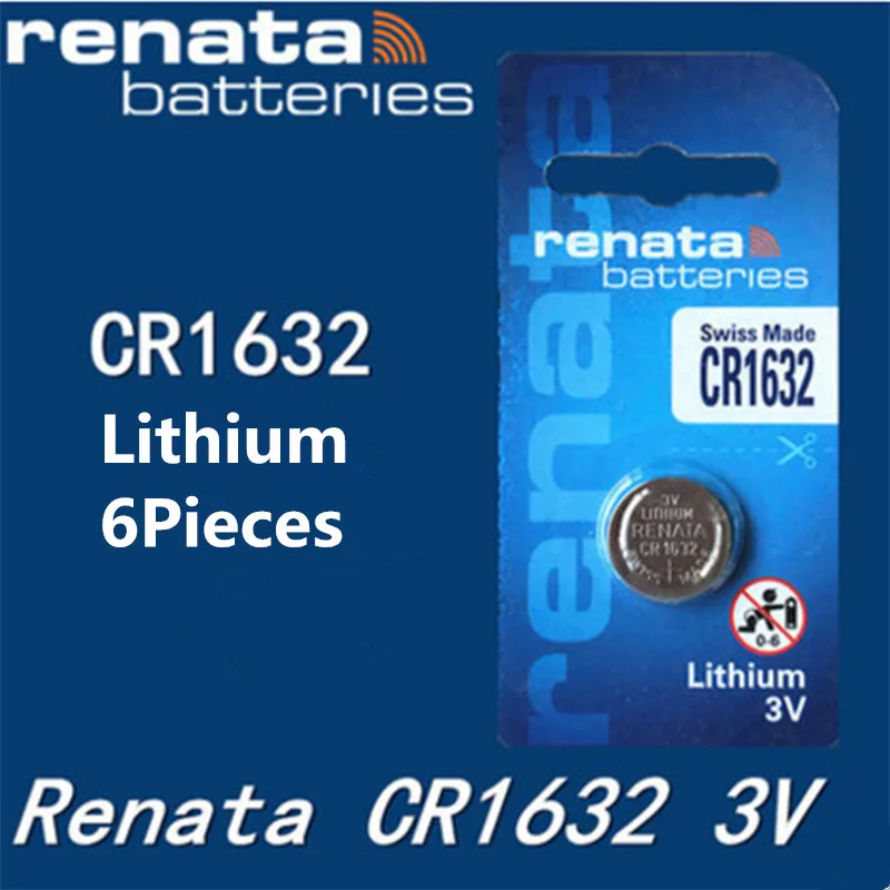 6Pcs/lot renata CR1632 CR 1632 3v Lithium Battery Remote control battery car remote Scales motherboard | Электроника