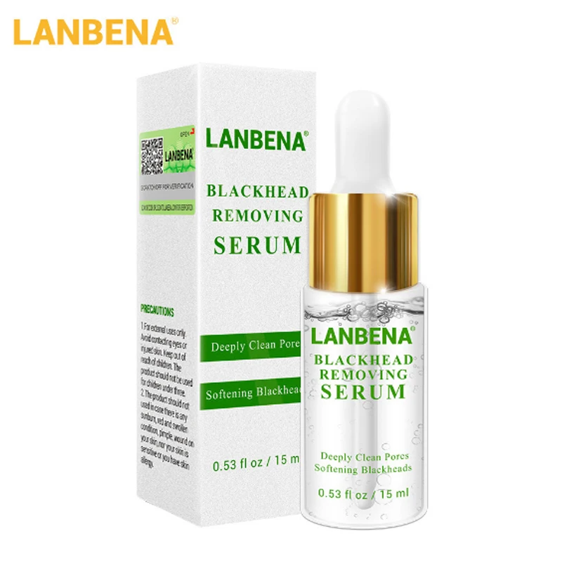 Сыворотка для удаления черных точек LANBENA глубокая поры акне прыщей бережное