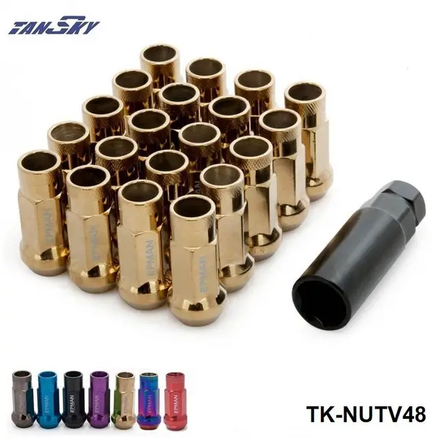RACING NUTS 48MM STEEL OPEN EXTENDED WHEEL LUG NUTS SET 20 PCS 12X1.25