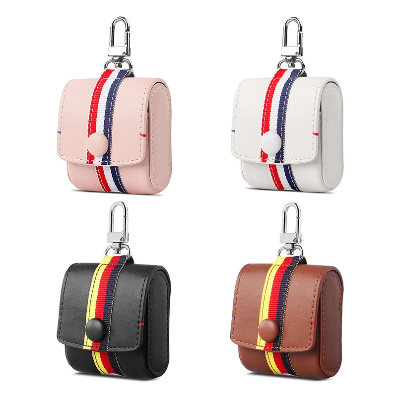 Cute Case For Airpods Women Mini Earphone Cover For Airpods Earpods Pink Color Leather Cases For Apple Wireless Headphone Coque (9)
