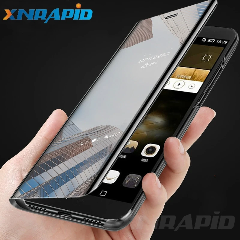 

For xiaomi redmi K20 pro redmi Note 7 pro redmi 7A Y3 mobile phone case mirror flip bracket leather flip cover shock proof base