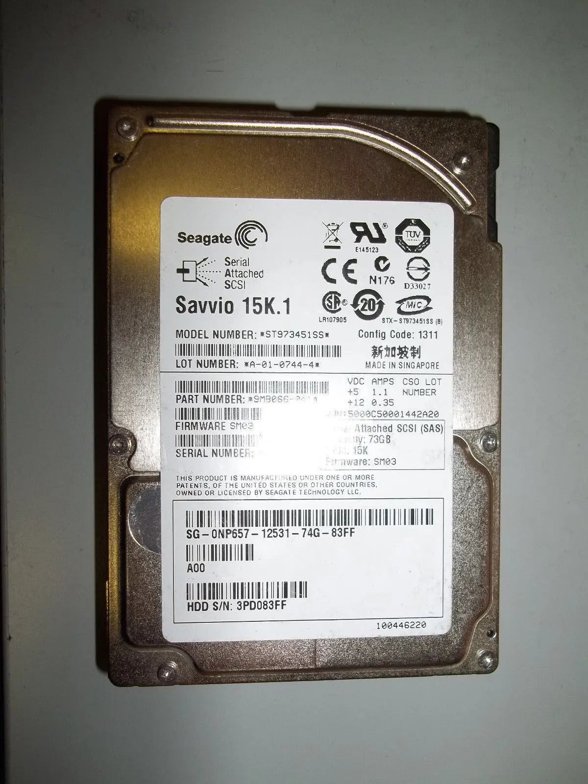 

ST973451SS 3.5 15K 2.5 server original hard drive warranty for three years