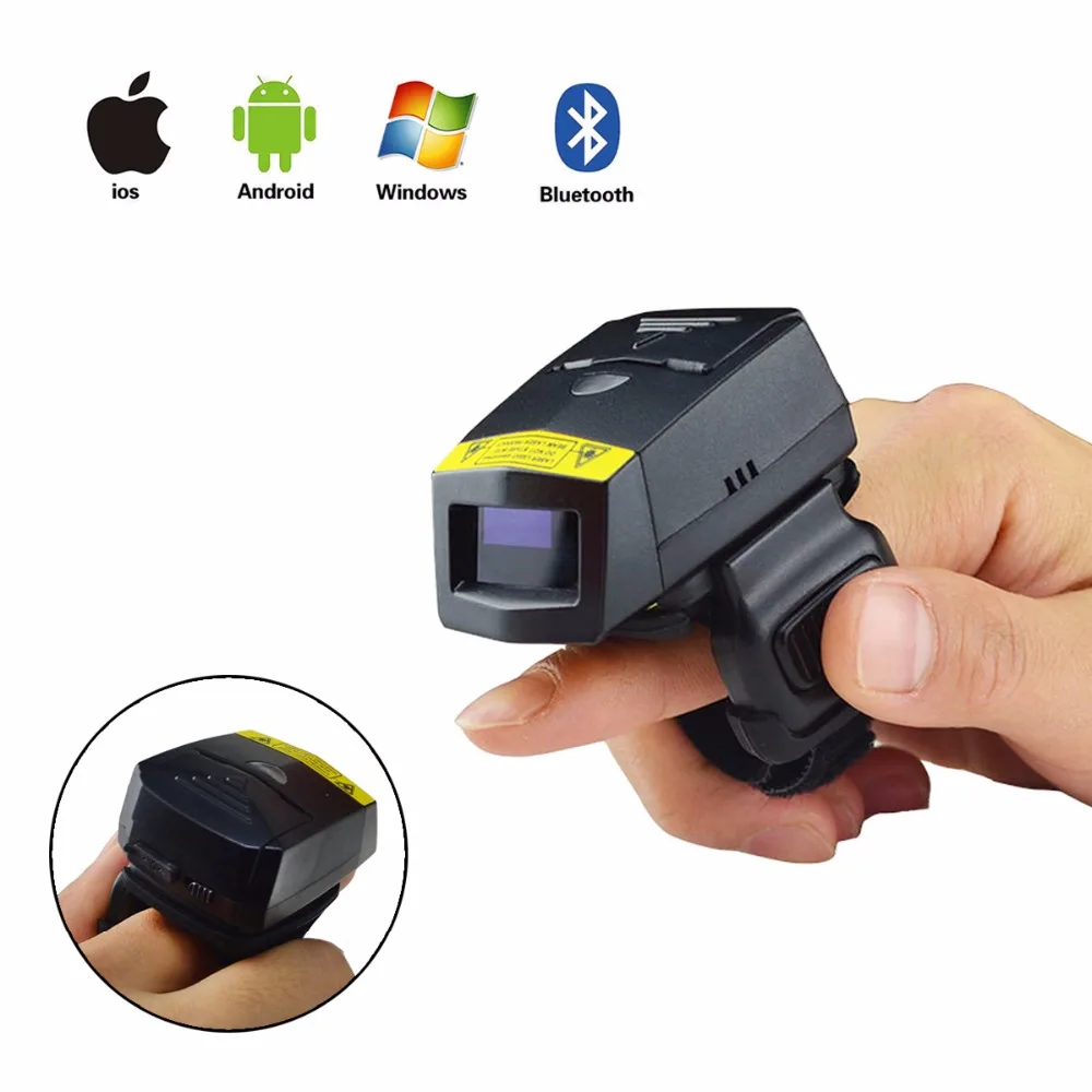 عصابة 1d الباركود ماسحة ليزر بلوتوث لبس FS01 32bit usb بطارية ليثيوم أيون للنوافذ ماك ios الروبوت موبايل