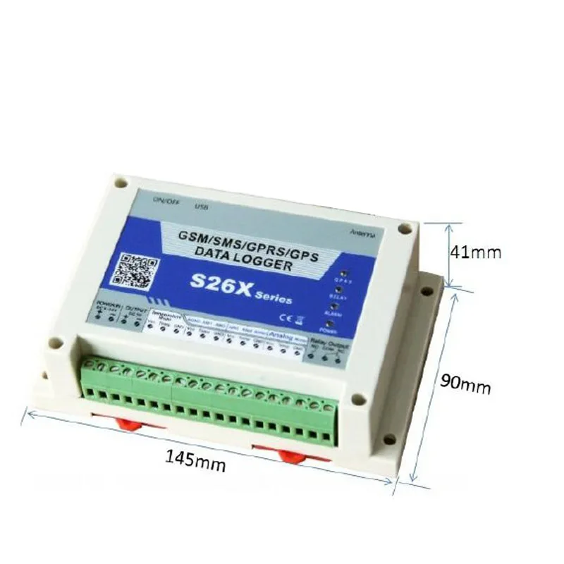 S260 S262 GPRS GPS monitoring unit dimensions