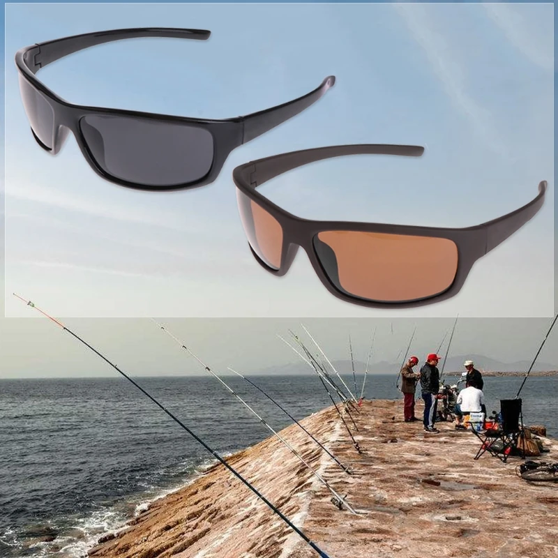 Новые очки для рыбалки, велоспорта, поляризационные солнцезащитные очки для улицы, защита от уф400 лучей, мужские, 2 цвета