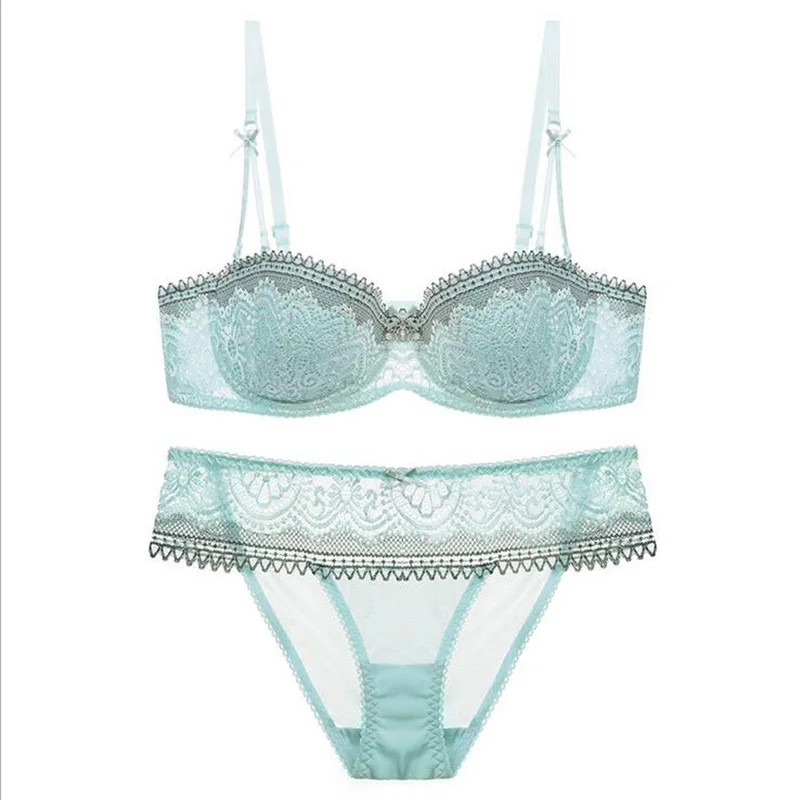 Женское нижнее белье CR ультратонкое кружевное с цветочным принтом 2019|bra set|ultra-thin