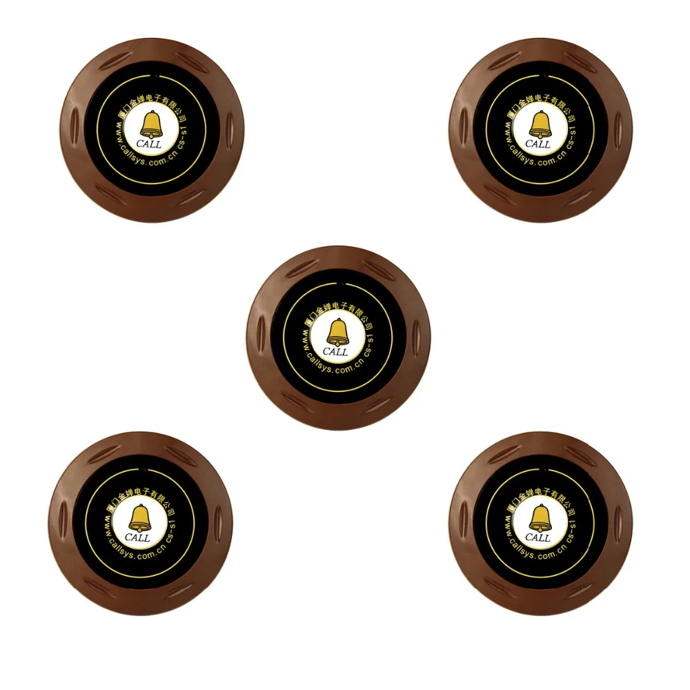 

5pcs Wireless Service Paging System Call Transmitter Button Call Pager for Restaurant Equipments F3266