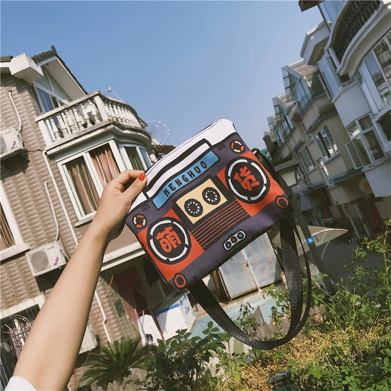 Menghuo 2018 Personality Retro 3D TV Tape Camera Radio Shape Women Handbag Ladies Shoulder Bag Messenger Bag Rock Cross-body Bag (44)
