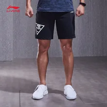 Li Ning трикотажные спортивные шорты мужские новые тренировочные мужские шорты летние трикотажные спортивные штаны AKYN013 CAMJ18