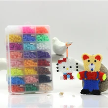 24 цвета Perler Бусы 5500 шт. коробка набор из 5 мм Хама бусины для детей развивающая головоломка diy игрушки предохранитель набор бисера