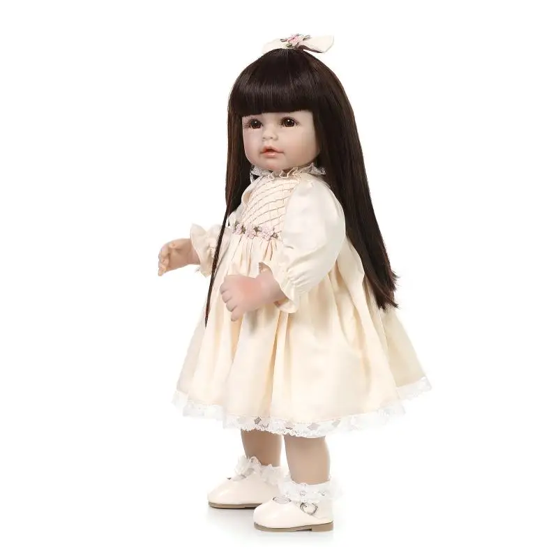 50 см длинные волосы девочка кукла игрушка может выдержать силиконовые reborn Детские куклы для девочек 20 дюймов реалистичные виниловые милые дети подарки для детей