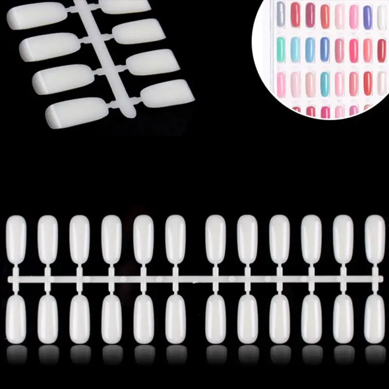 

2pcs Professional 24 Blanks Nail Gel Polish Display Card Book Color Board Chart Nail Art Salon Manicure Tools