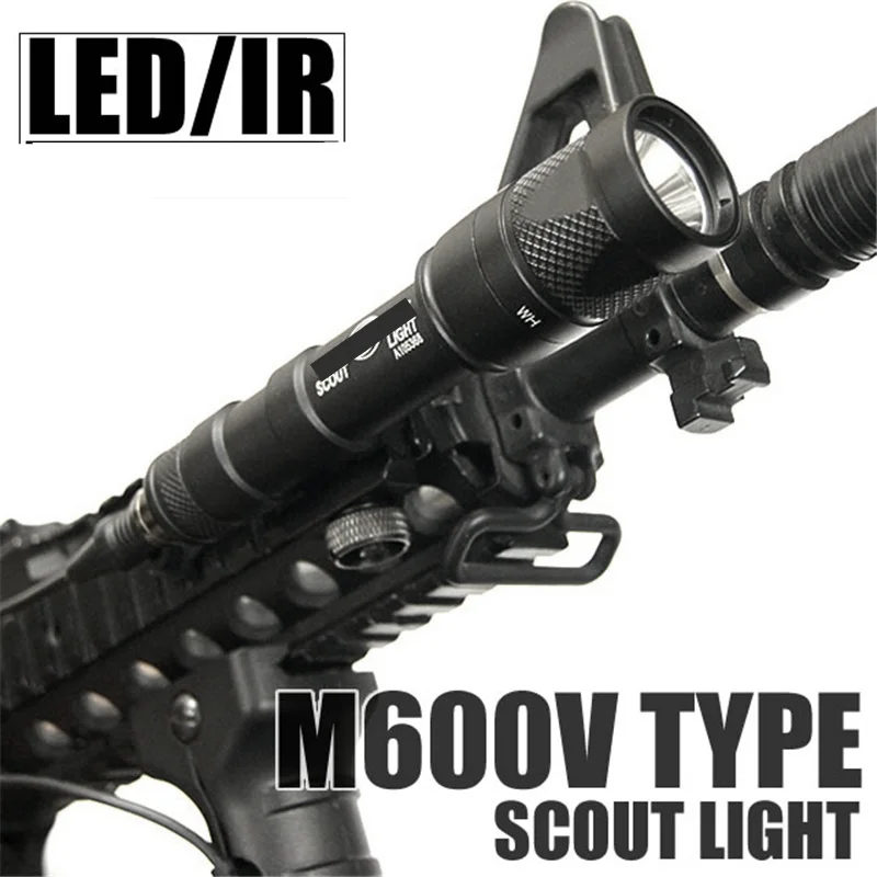 

CQC Tactical M600V IR Output LED Scout Light Rifle Gun Flashlight Paintball Military Hunting Weapon Light
