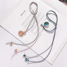 1 шт сладкая девочка маленькая свежая звезда длинные волосы веревка Сладкий Студент волос кольцо индивидуальный универсальный кожаный чехол G0502