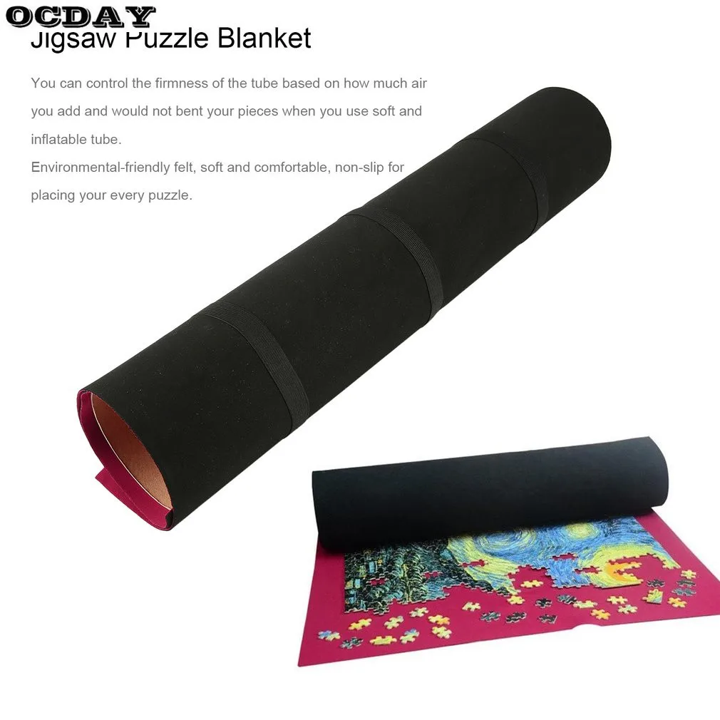 

Roll Mat for Storage 500/1000 Pieces Jigsaw Puzzle Blanket Random Color Space-saving Puzzles Assemble Felt Accessories Flexible
