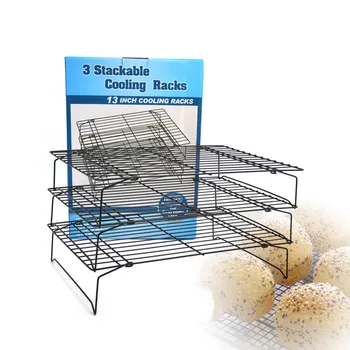 

TURDOS Cooling Rack Non-stick 3-layer Baked Cake Biscuit Cold Frame Cake Drying Biscuit Rack Cake Spatula Baking Tool