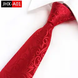 Новинка 2018 года красный галстуки с рисунком Пейсли Silver Point Орна для мужчин t мужчин's Мода 8 см свадебные офисные Галстуки