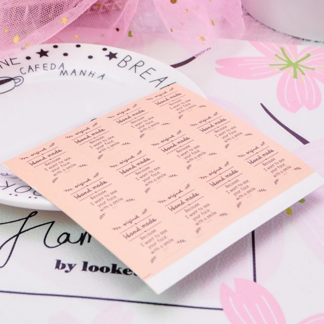 120pcs 10sheets vintage original hand made pink stamp sealing label how many stamps for 10 sheets of paper