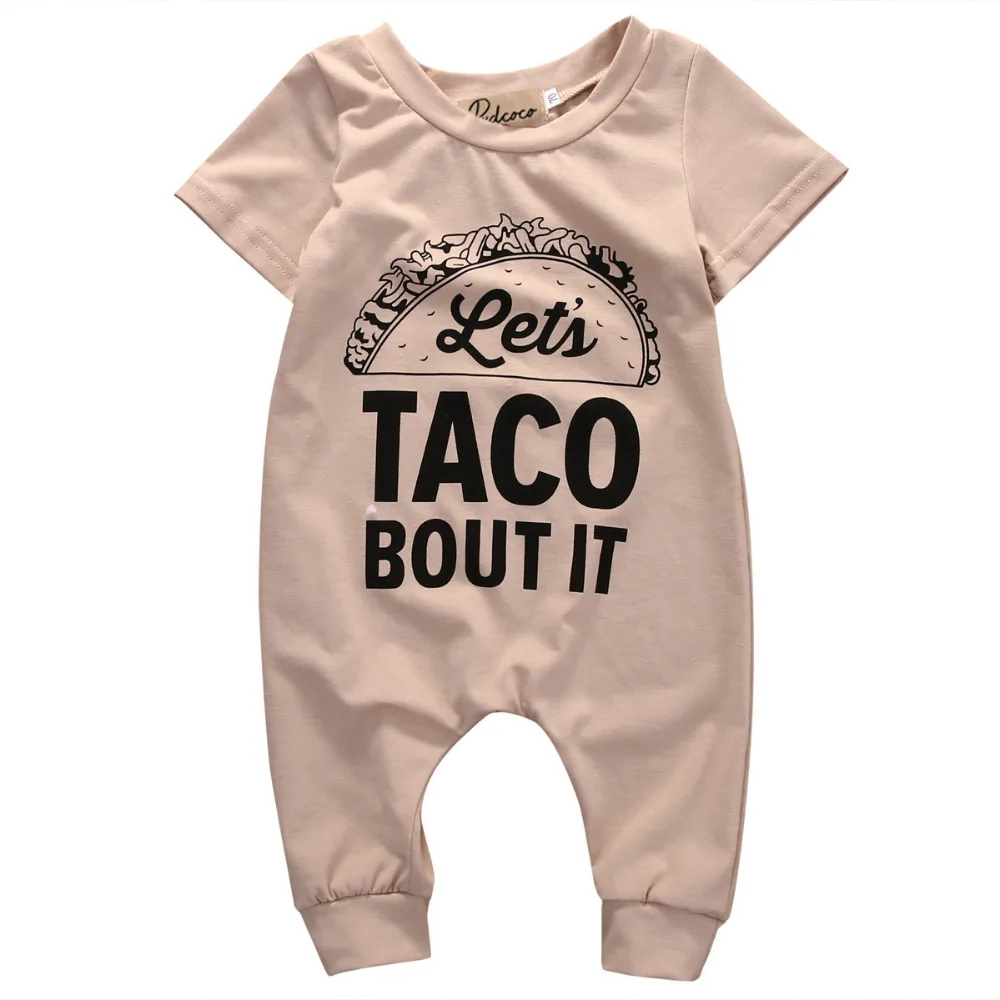 Hot Sale Newborn Baby Boy Girl Romper Short Sleeve Letter Cute Romper Jumpsuit Baby Romper Baby
