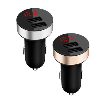 

New 3.1A Dual USB Car Charger 2 Port 12-24V AutoCigarette Socket Lighter Fast Car Charger Power Adapter With Voltage Detection