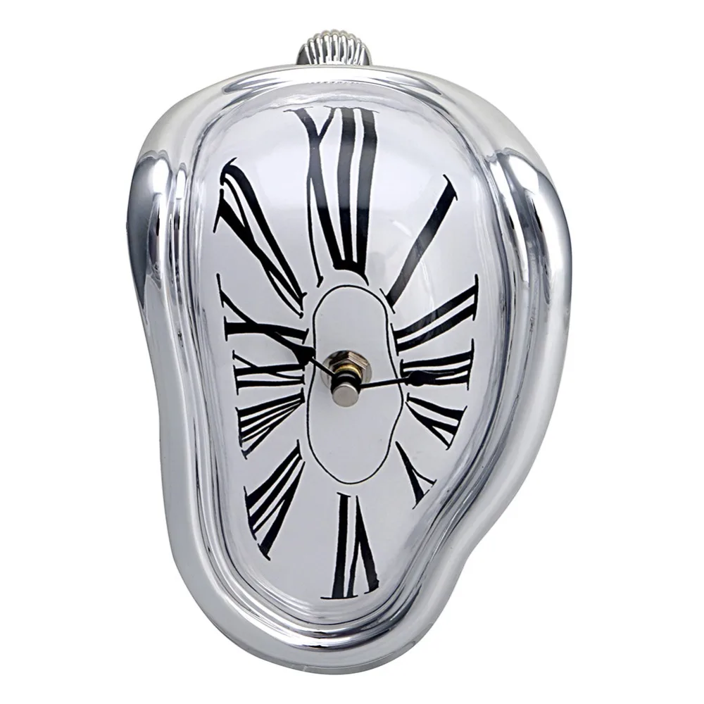 On Sale Creative Shelf Wall Clock Irregular Warp Melting Clock For