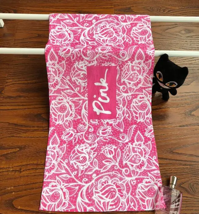 35x75 см розовое спортивное полотенце звезда леопард цветок кружево пот фитнес пляжное полотенце для спа