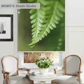 

MOMO Blackout Window Curtains Roller Shades Blinds Thermal Insulated Fabric Custom Painting ,PRB set115